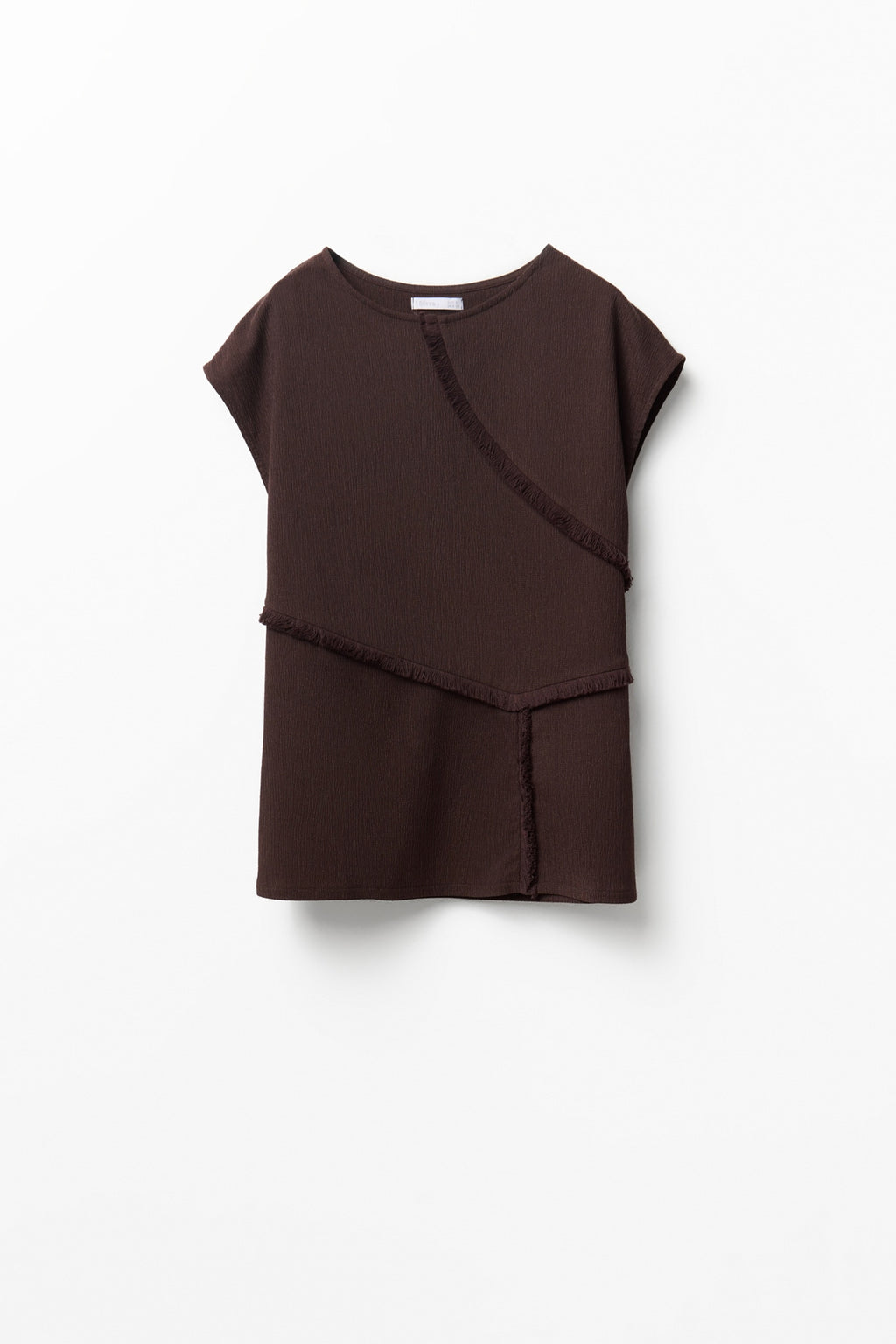 Fringe Textured Co-ord Set - Chocolate