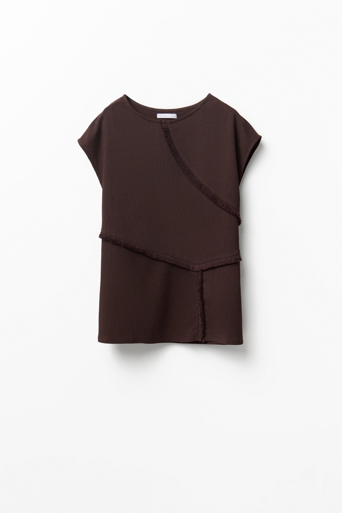Fringe Textured Co-ord Set - Chocolate