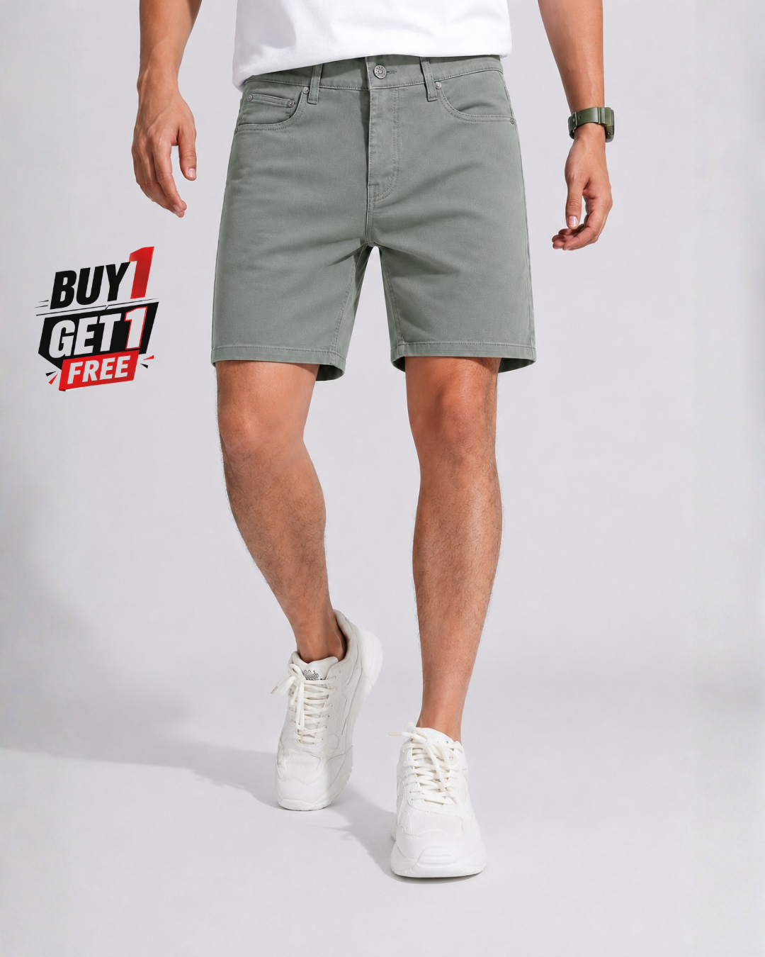 Men's Straight Woven Textured Shorts