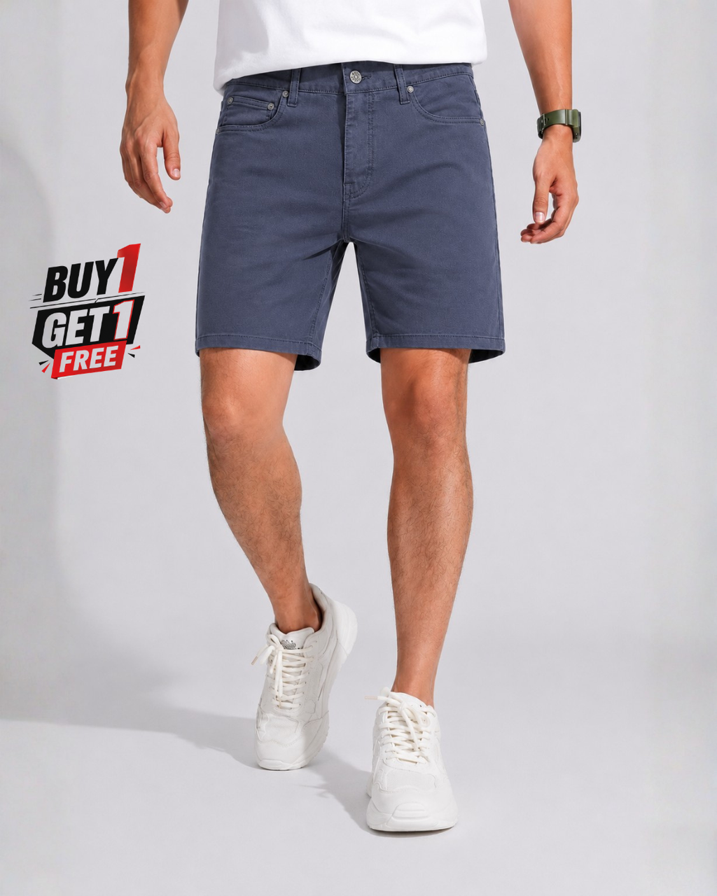 Men's Straight Woven Textured Shorts