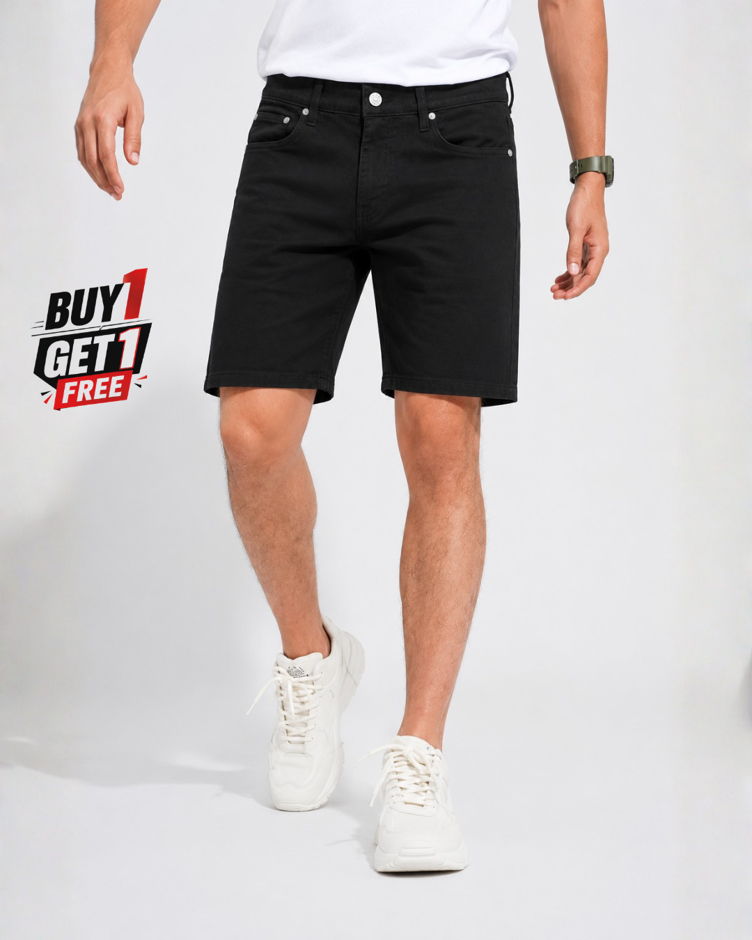 Men's Straight Woven Textured Shorts