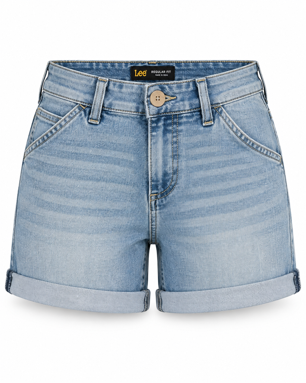 Classic Light Wash Denim Shorts