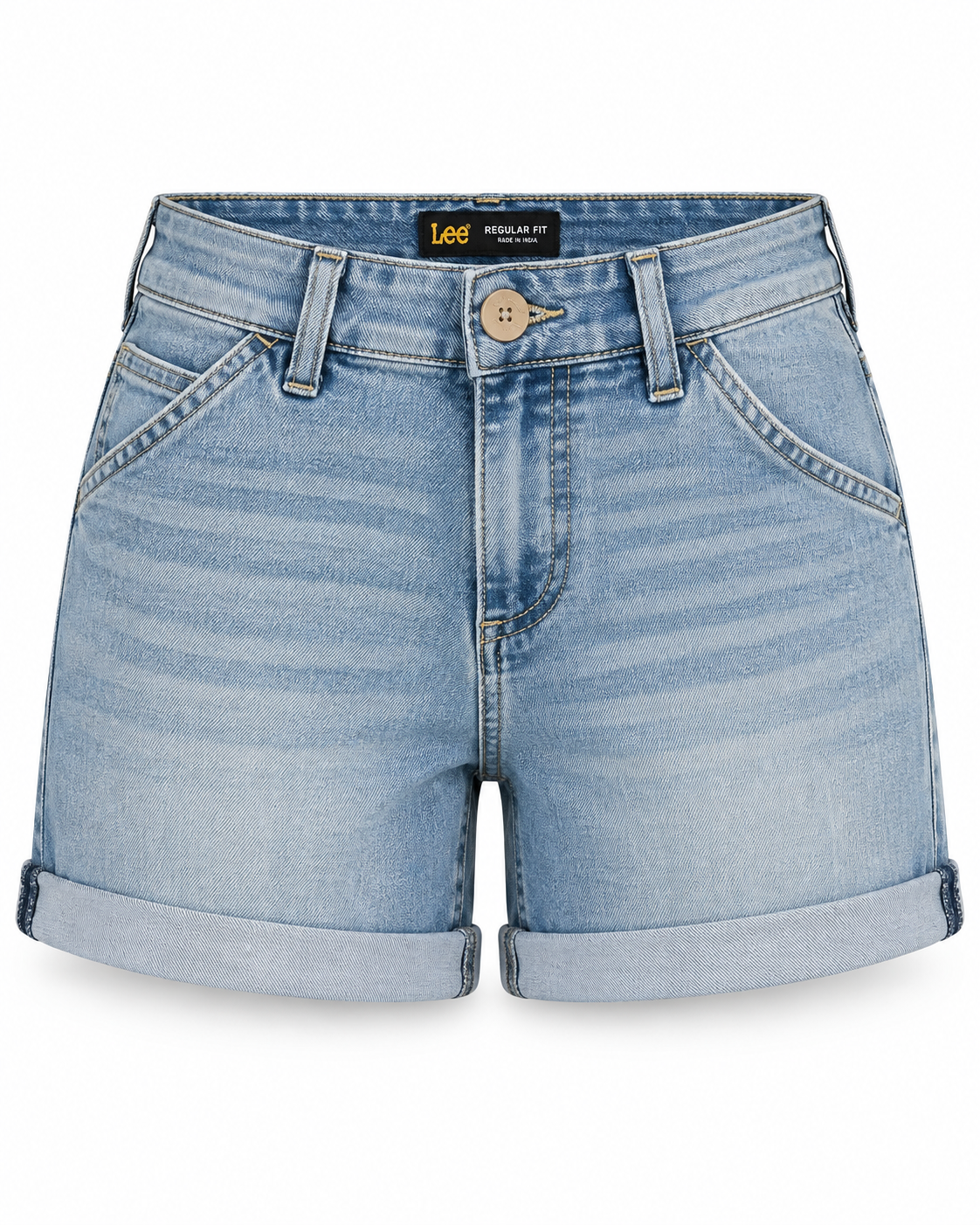 Classic Light Wash Denim Shorts