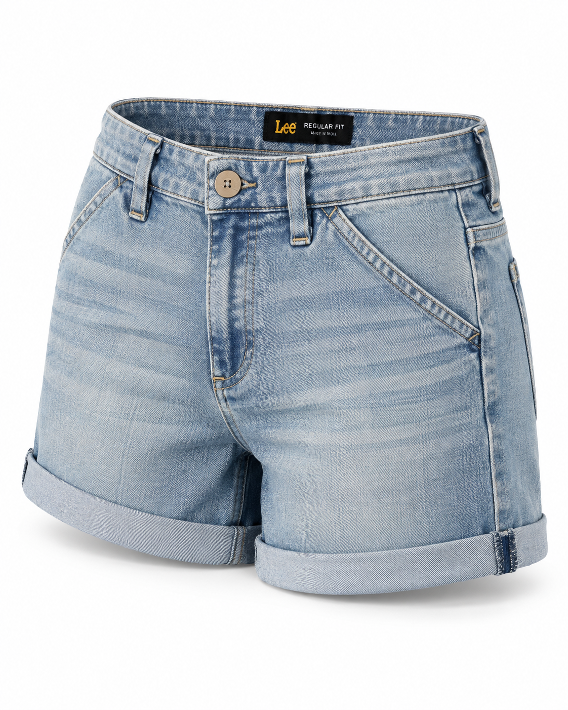 Classic Light Wash Denim Shorts