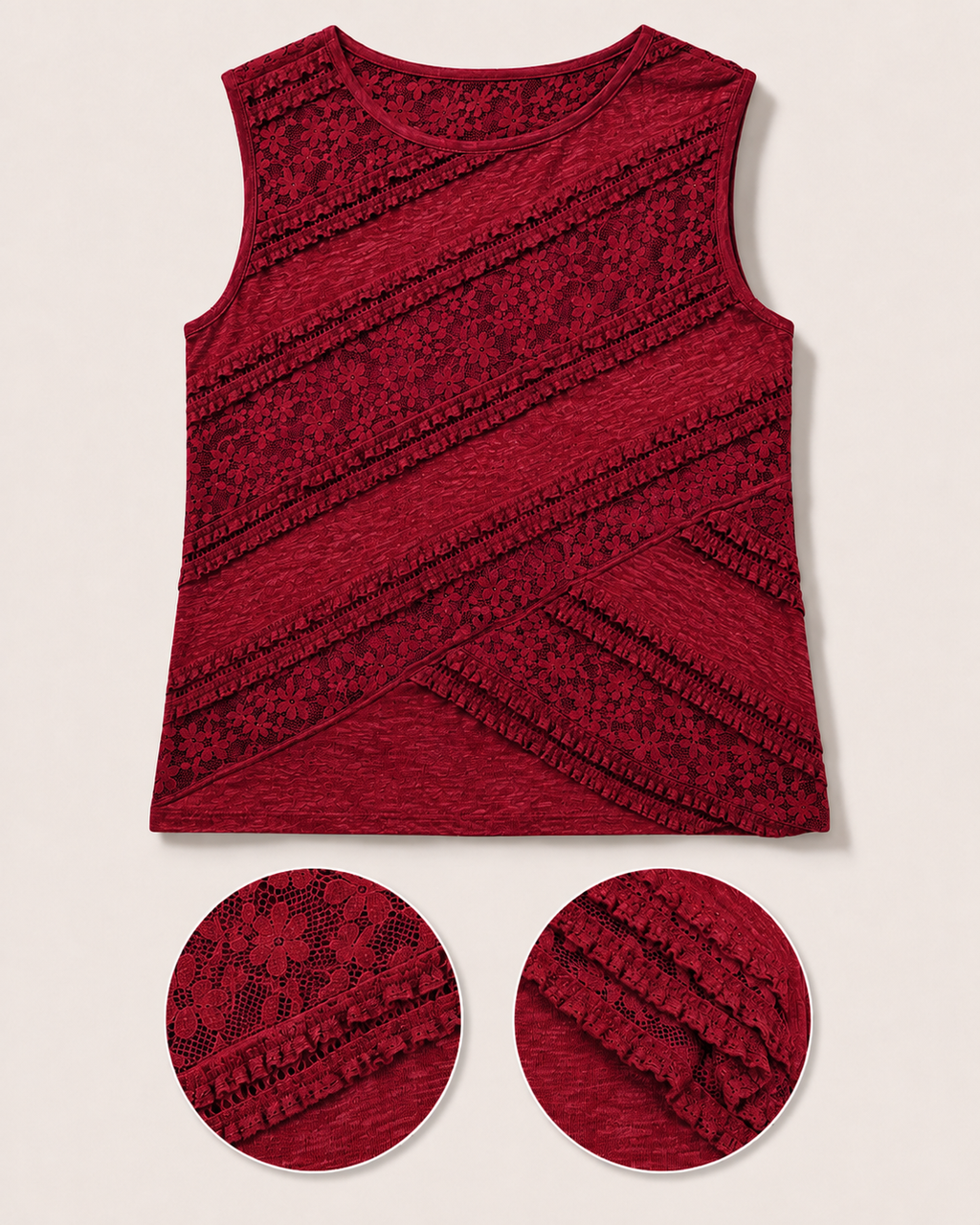 Red Lace Maxi Dress