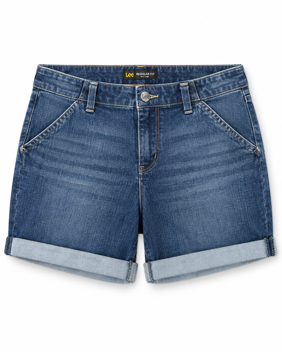 Regular Fit Denim Shorts – Dark Blue