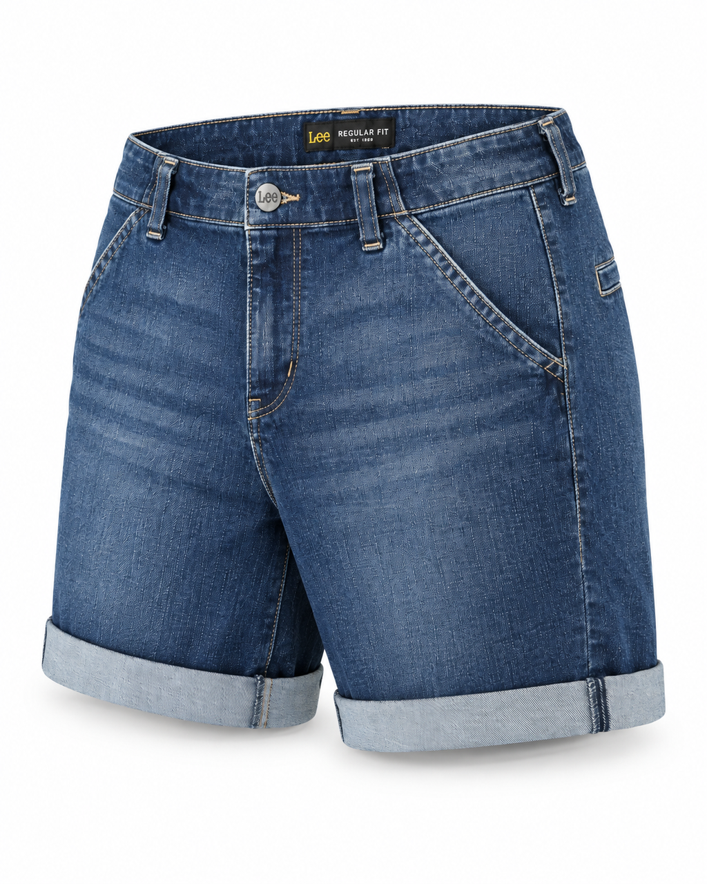 Regular Fit Denim Shorts – Dark Blue