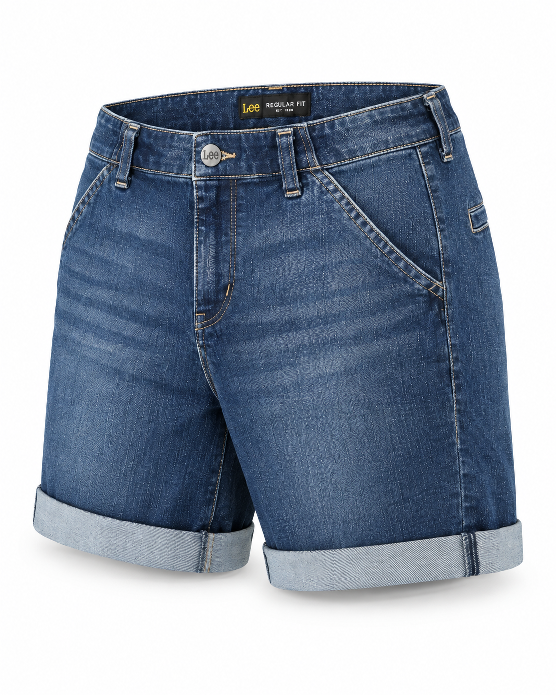 Regular Fit Denim Shorts – Dark Blue