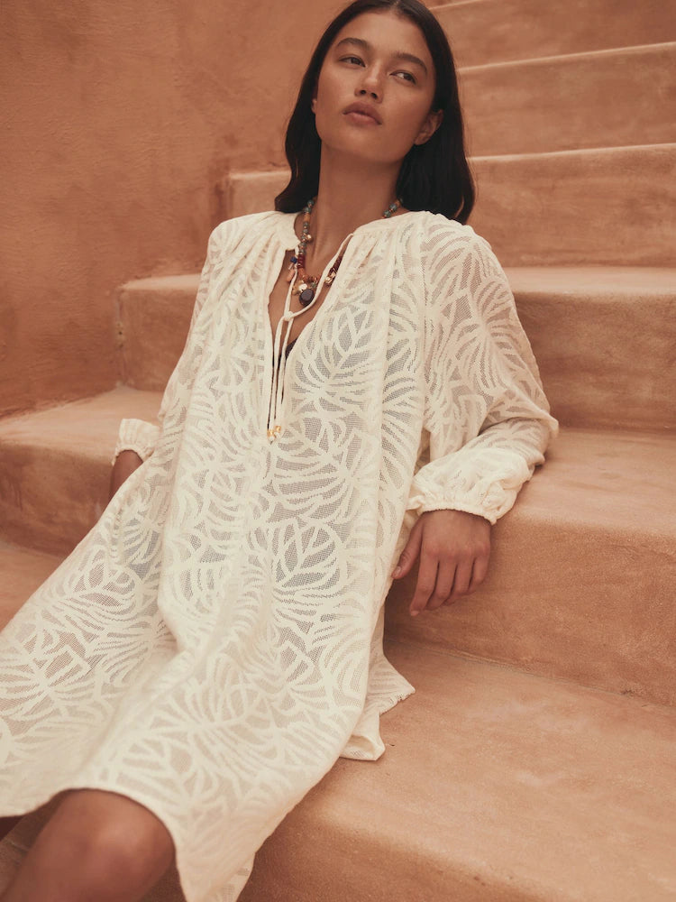 Cream Beach Kaftan