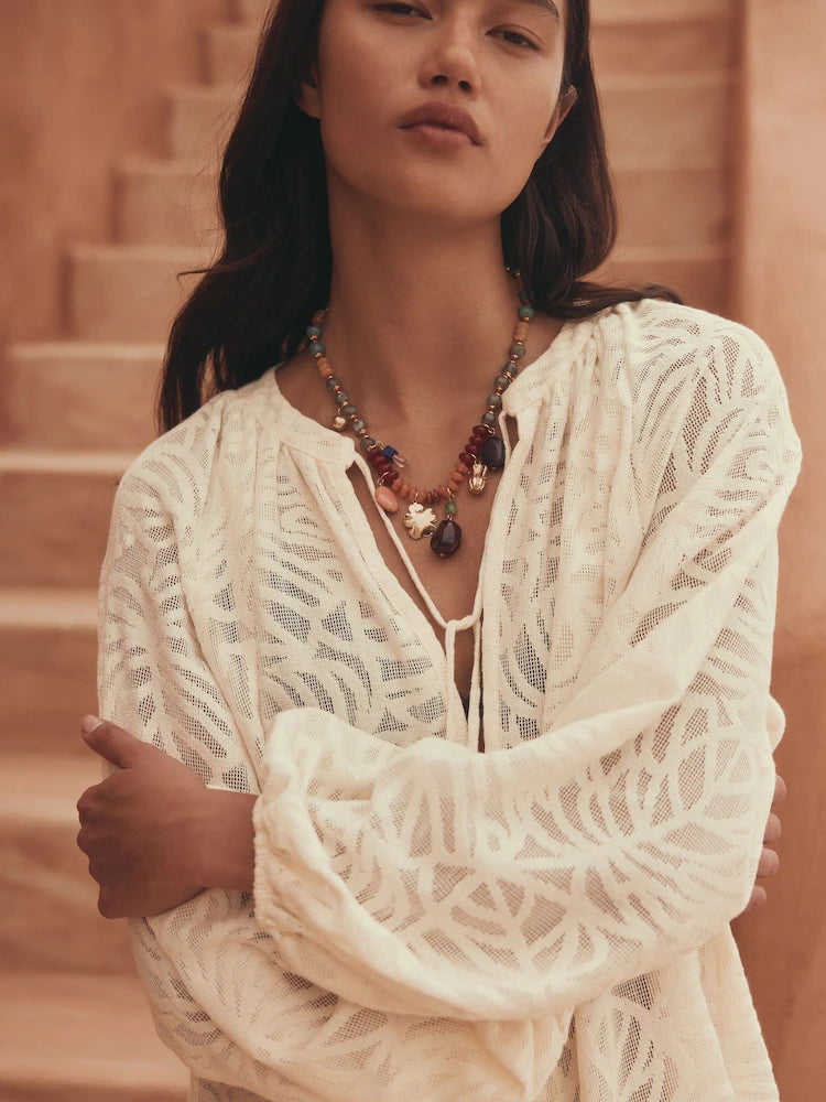 Cream Beach Kaftan