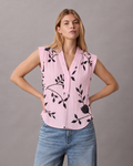 Blush Pink Floral Sleeveless Top